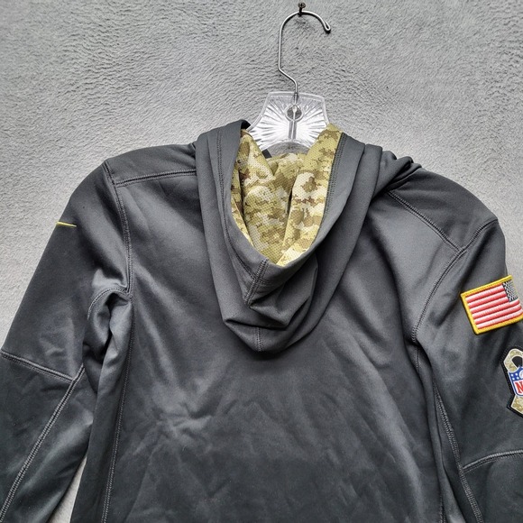 Las Vegas Raiders Boy Hoodie S Black Salute To Service Embroidery Nike - Picture 11 of 11
